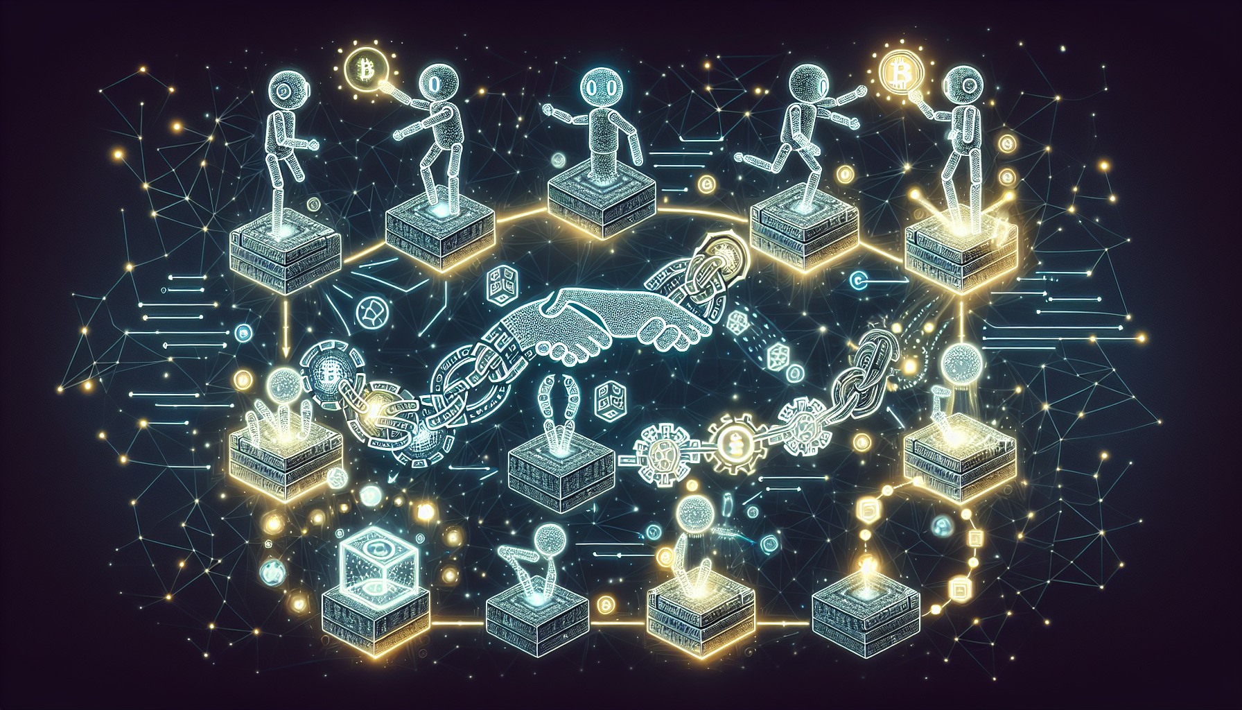 Illustration of evolving blockchain technology