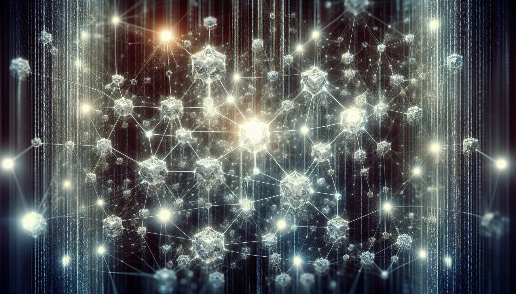 Illustration of interconnected nodes representing blockchain technology