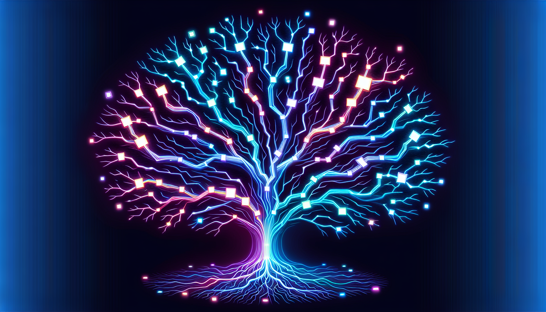 Illustration of plasma chains and their tree-like structure