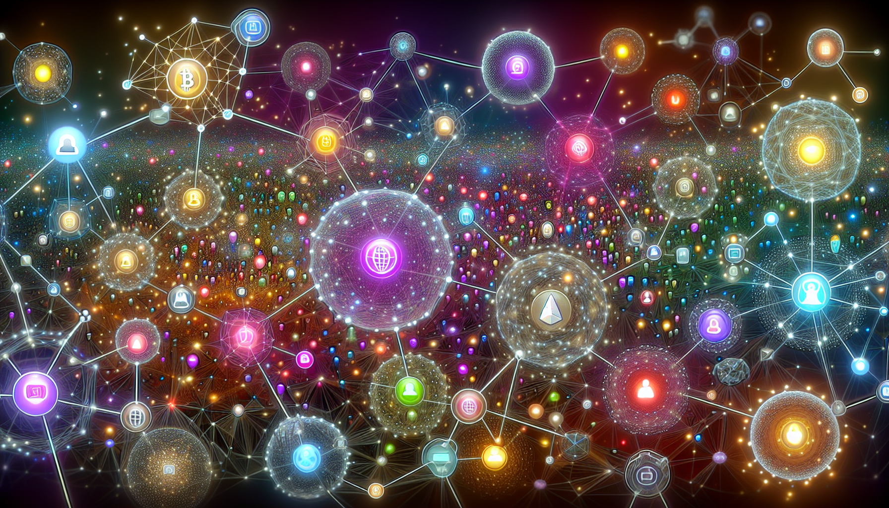 Illustration of diverse decentralized applications on Solana platform