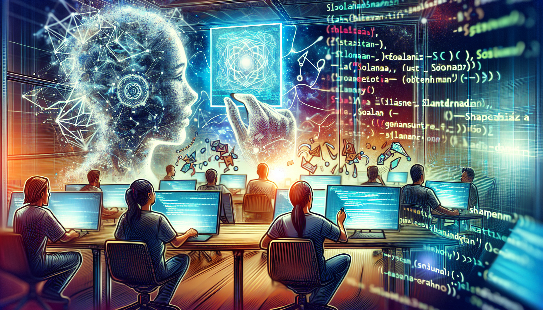 Illustration of coding in Solana and Rust environment
